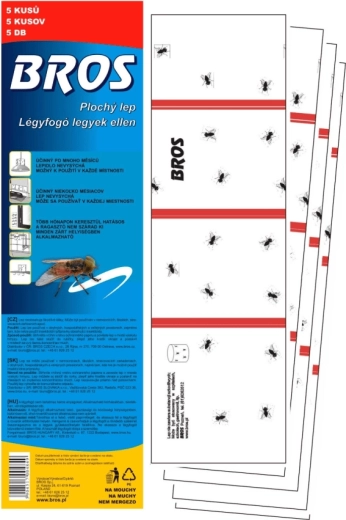 Bros plochý lep na mouchy 5 ks