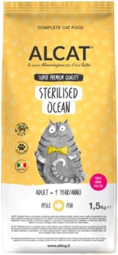 Alcat Sterilised Ocean granule pro kastrované kočky s lososem 1,5 kg
