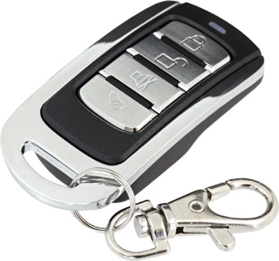 Univerzální samoučící dálkový ovladač 4kanálový 433,92 MHz černo‑chrom