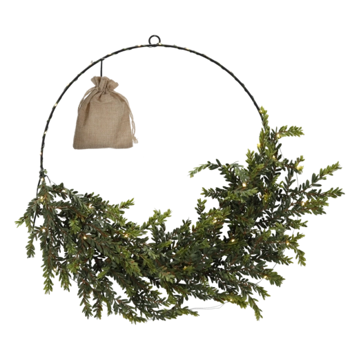 Vánoční věnec se smrkem LED 45 cm