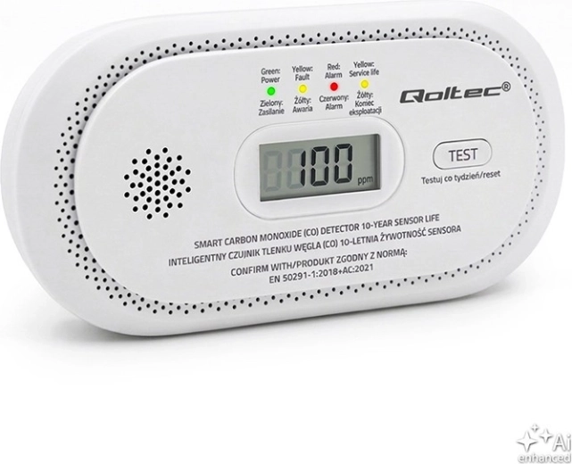 Detektor oxidu uhelnatého s alarmem 85 dB