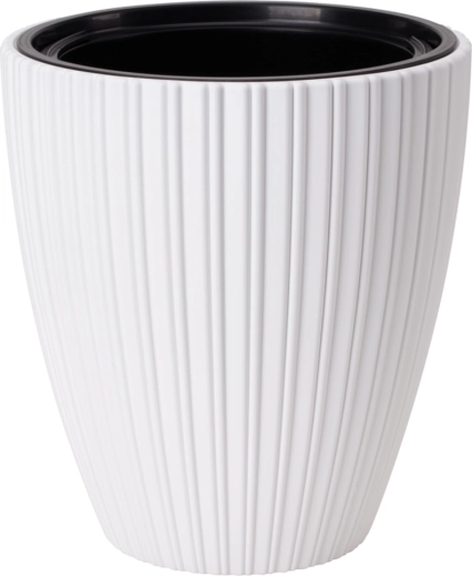 Květináč MIKA 30 cm bílý s vložkou