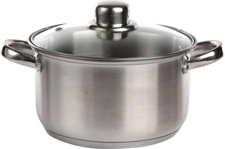 Altom Design nerezový hrnec Fabio 18 cm, 2,6 l se skleněnou poklicí