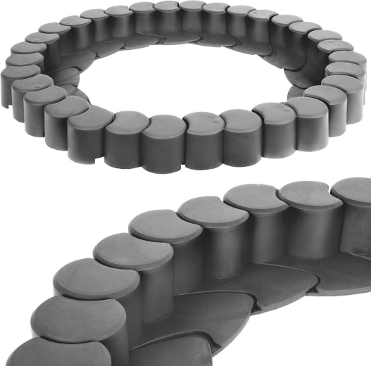 Zahradní palisáda grafitová 4,1 m, 32 dílů