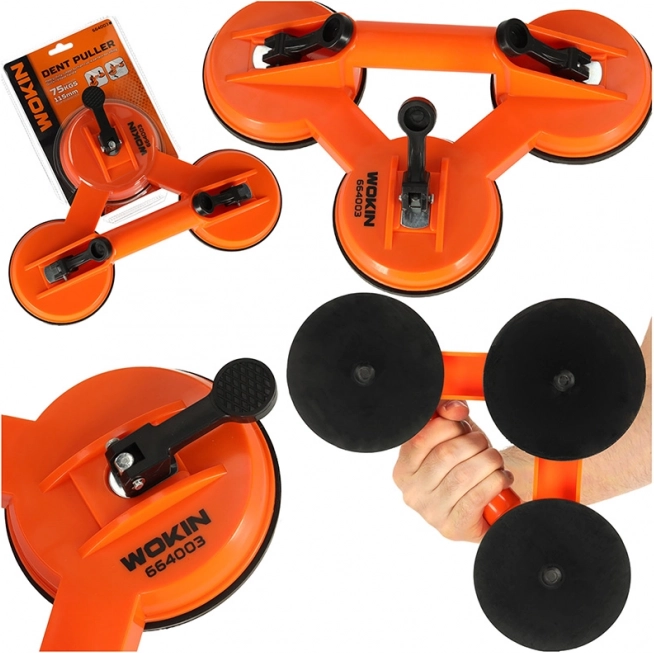 Trojitá vakuová přísavka na sklo a dlaždice 75 kg WOKIN