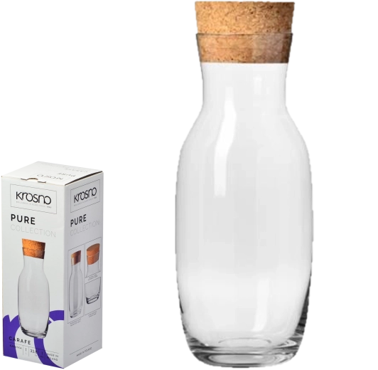 Karafa s přírodním korkem Pure 1 l Krosno