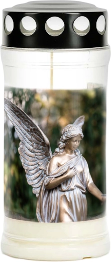 Hřbitovní svíčka Provence se srdcem – výdrž 4 dny