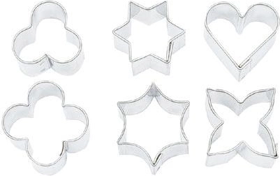 Sada vykrajovátek na cukroví – karetní znaky, 6 dílů