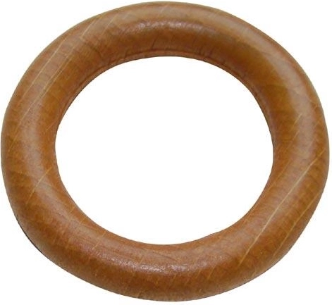 Dřevěné kroužky na záclonové tyče – třešeň, sada 10 ks