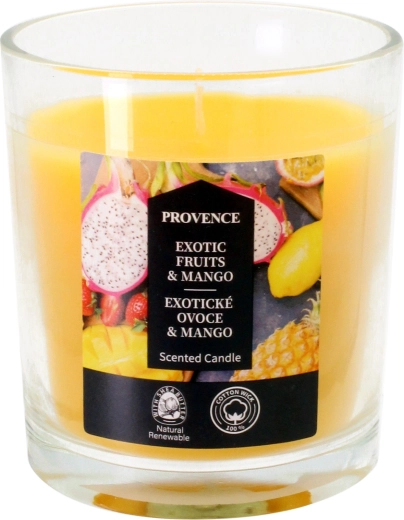 Svíčka ve skle exotické ovoce a mango 7 × 8 cm