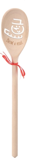 Vařečka dřevěná oválná SNĚHULÁK 30 cm