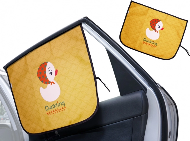 Magnetická sluneční clona na okno auta s motivem kachničky