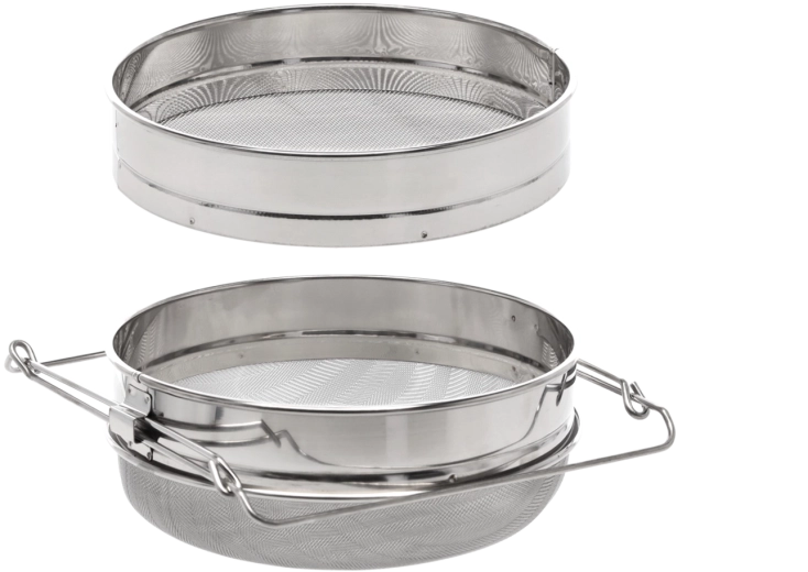 Dvojité nerezové síto na med 24 cm