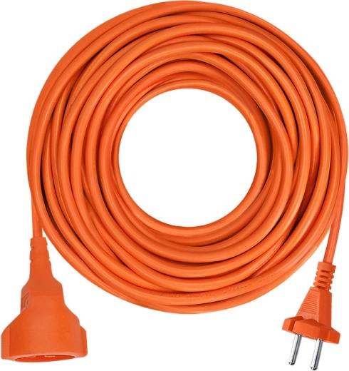 Solight pohyblivý prodlužovací přívod se spojkou 10 m, 2× 1,5 mm², oranžový