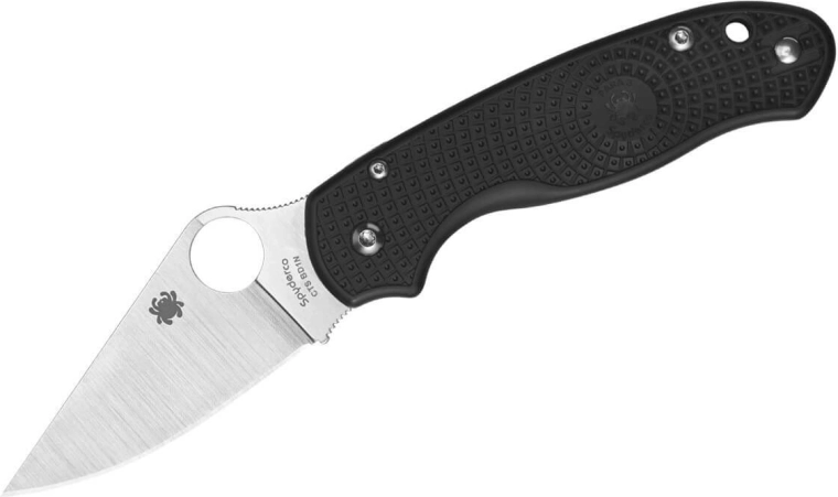 Spyderco Para 3 Lightweight černý kapesní nůž 7,4 cm s čepelí Leaf Shape, FRN rukojeť