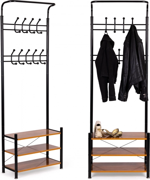 Stojanový věšák na oblečení s policemi ModernHome
