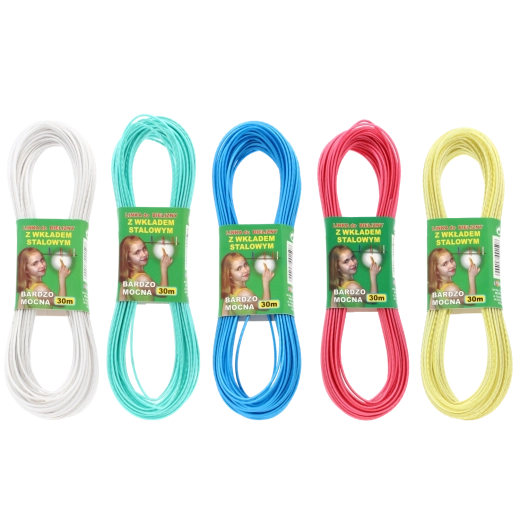 Prádelní šňůra s ocelovým jádrem 30 m