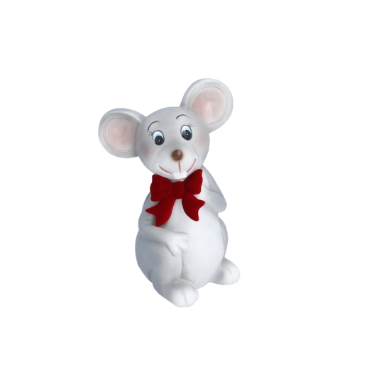 Vánoční figurka myšky s mašlí