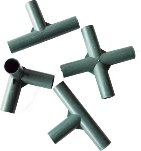 Sada plastových spojek k fóliovníku, 28 dílů, zelená