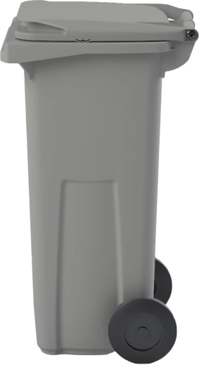 Popelnice 120 l světle šedá z odolného plastu