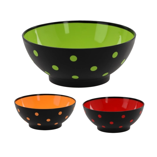 Miska Spotty 1,5 l z odolného plastu s barevnými puntíky