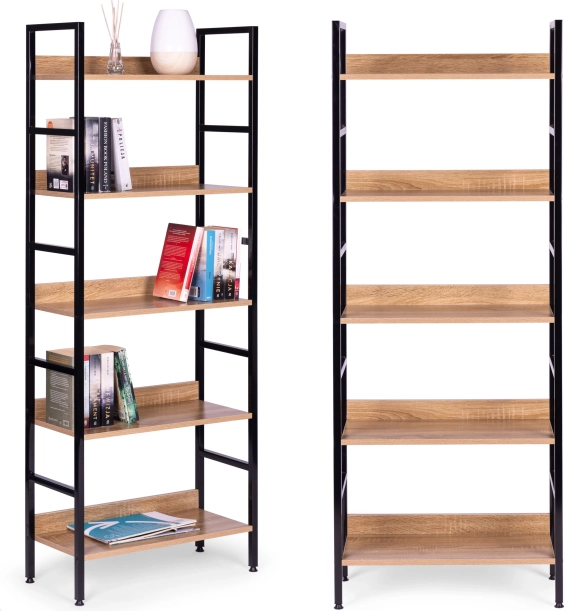 Moderní knihovna s 5 policemi