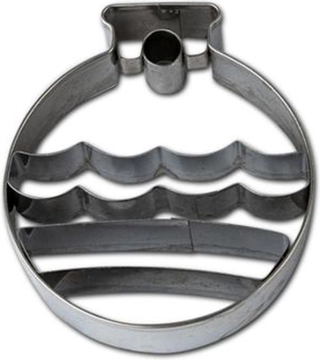 Vykrajovátka na cukroví – vánoční koule, 7–8 cm, stříbrná