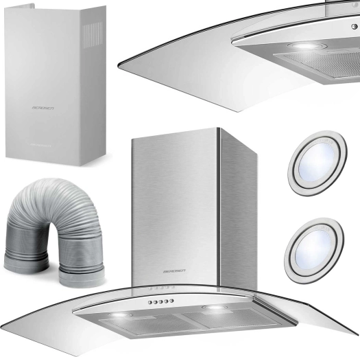 Komínový odsavač par 90 cm Berdsen BT-223 Inox