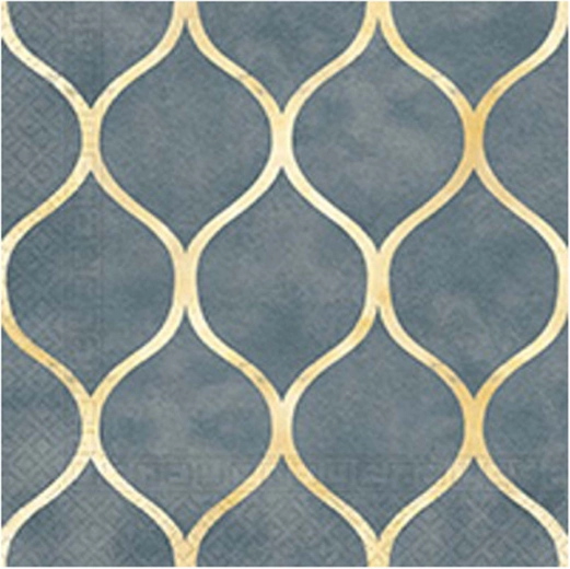 Ubrousky se zlatým vzorem 3vrstvé 33 × 33 cm