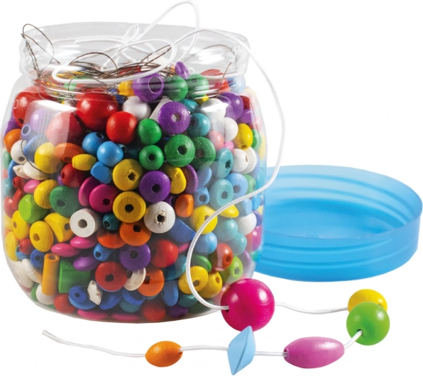 Detoa dřevěné korálky v dóze