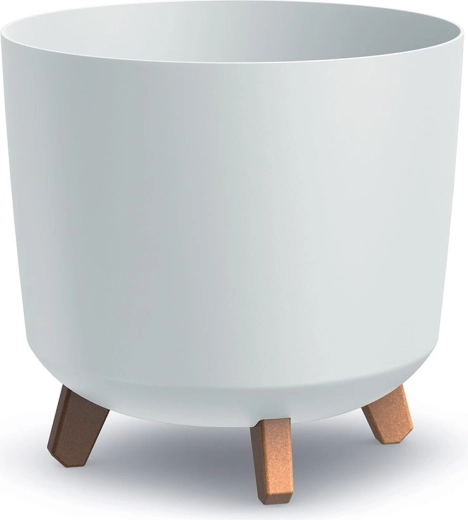 Květináč Gracia Tubus 29,8 cm bílý s betonovým efektem