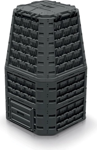 Plastový kompostér EVOGREEN VARIO 1050 l – černý