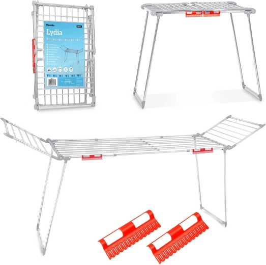 Skládací sušák na prádlo z nerezové oceli MASSIDO Lydia 22 m
