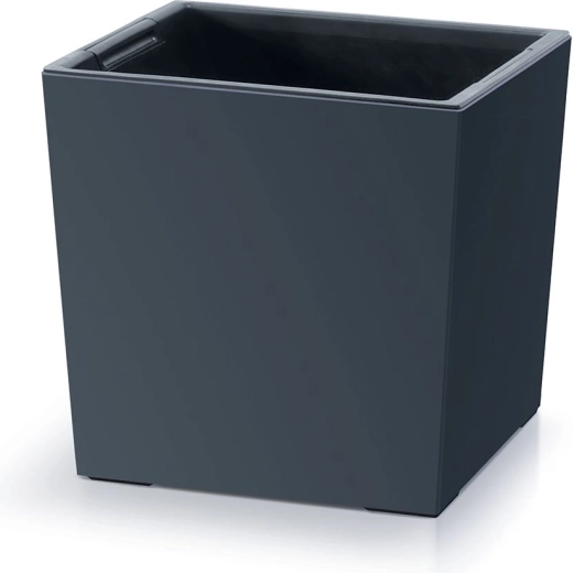 Květináč Urbi Square Low s vkladem 24 cm – antracit