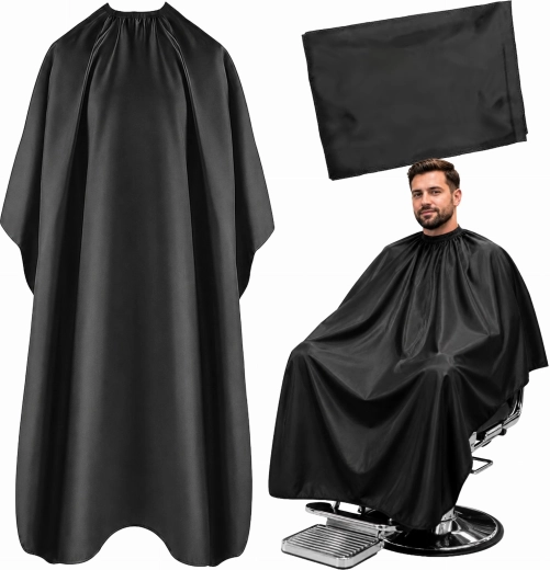 Černá voděodolná kadeřnická a barber peleryna 140 × 100 cm - 1 kus