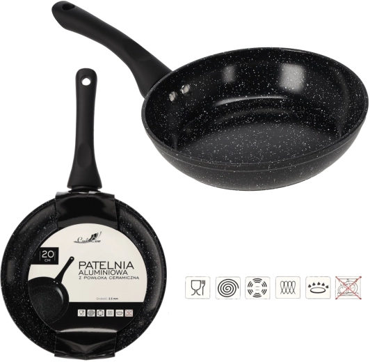 Hliníková pánev 20 cm s keramickým povrchem pro indukci