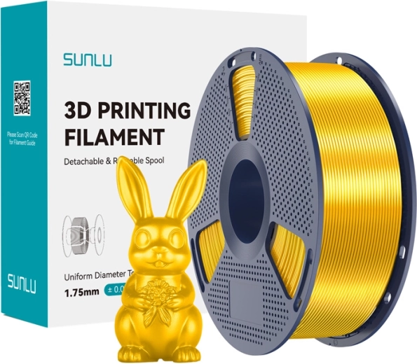 Sunlu PLA+ silk filament zlatý