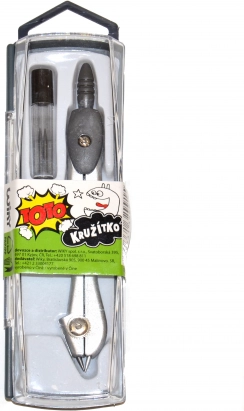 Školní kovové kružítko se sadou náhradních tuh