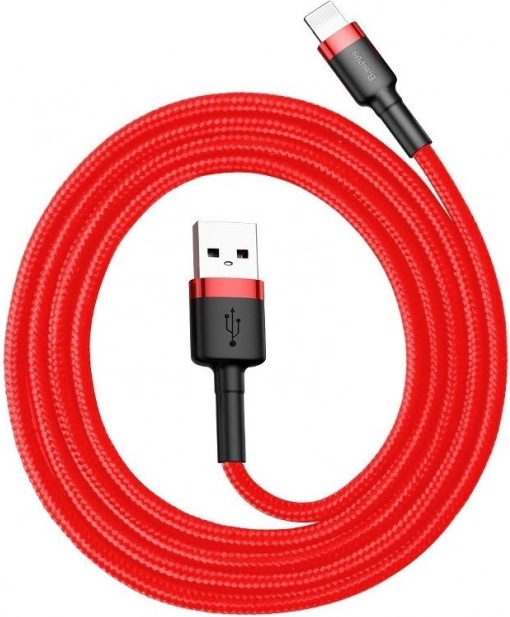 Baseus Cafule USB–Lightning kabel 1 m, 2,4 A, černo‑červený