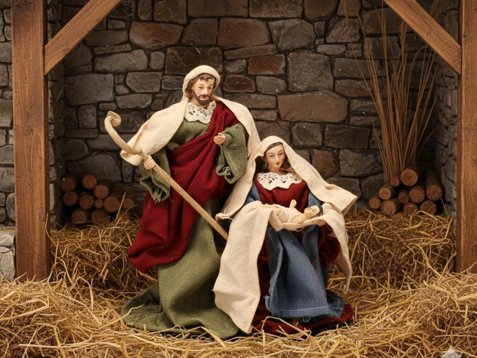 Vánoční figurka Svatá rodina 25,4 cm