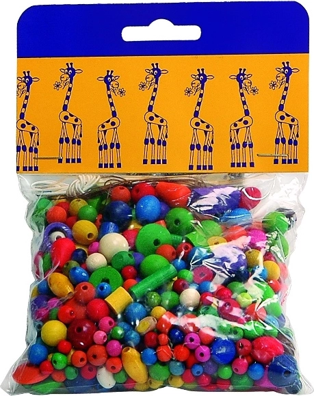 Detoa mix barevných dřevěných perlí 70 g