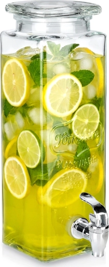 Skleněný dávkovač nápojů s kohoutkem 2,3 l