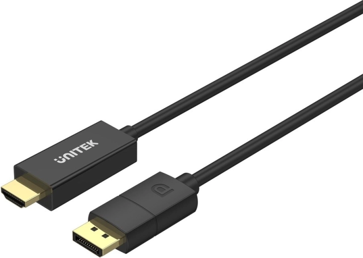Unitek kabelový adaptér DisplayPort 1.2 na HDMI 4K 60 Hz 1,8 m - 1 kus