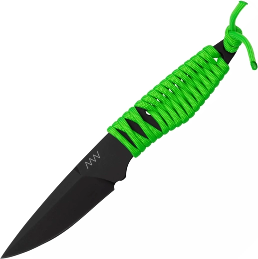 ANV Knives P100 neonově zelený nůž na krk 7,5 cm
