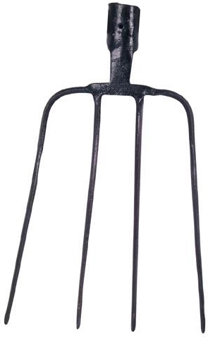 Kované vidle se 4 hroty bez násady