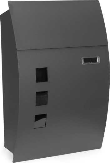 Nástěnná poštovní schránka z pozinkované oceli antracit ModernHome