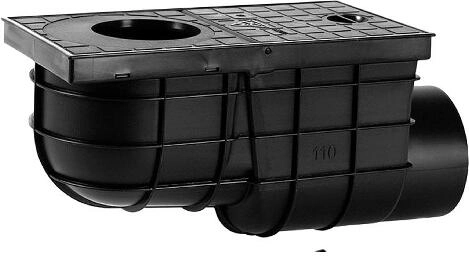 Boční lapač střešních vod DN 110 plast černý