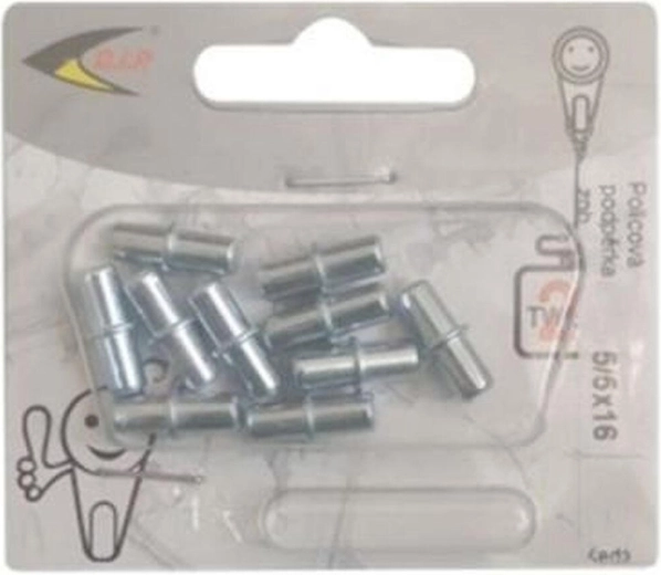 Nábytková podpěrka 5/5 zinkovaná, 10 ks blistr