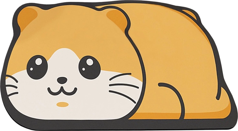 Koupelnová diatomitová rohožka Bath-hamster 60 × 40 cm