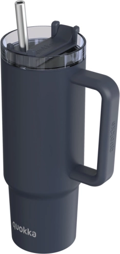 Nerezový termohrnek Quokka Stream s brčkem černý 950 ml